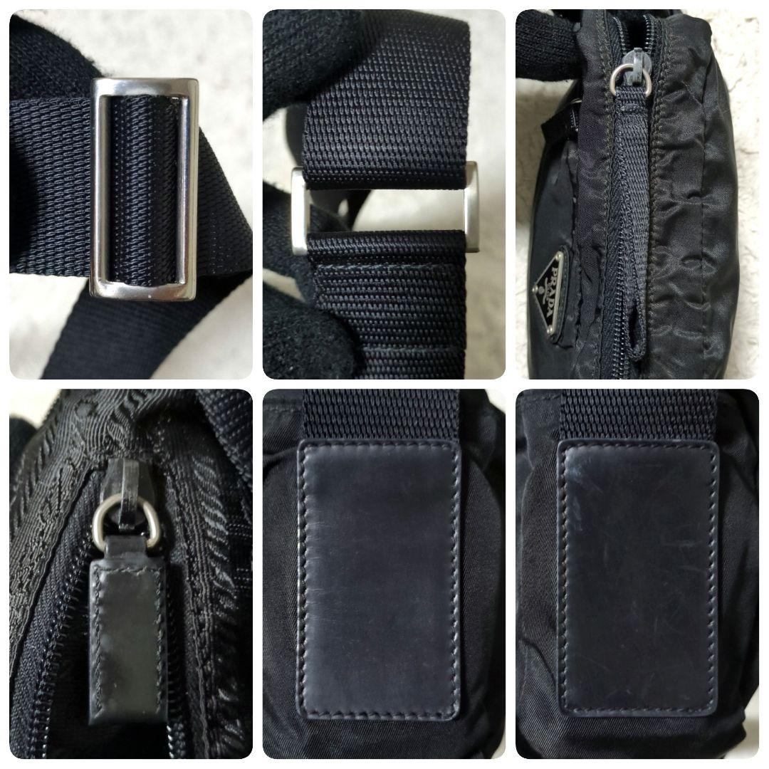 PRADA テスートナイロン 三角プレート カメラバッグ ショルダーバッグ 黒