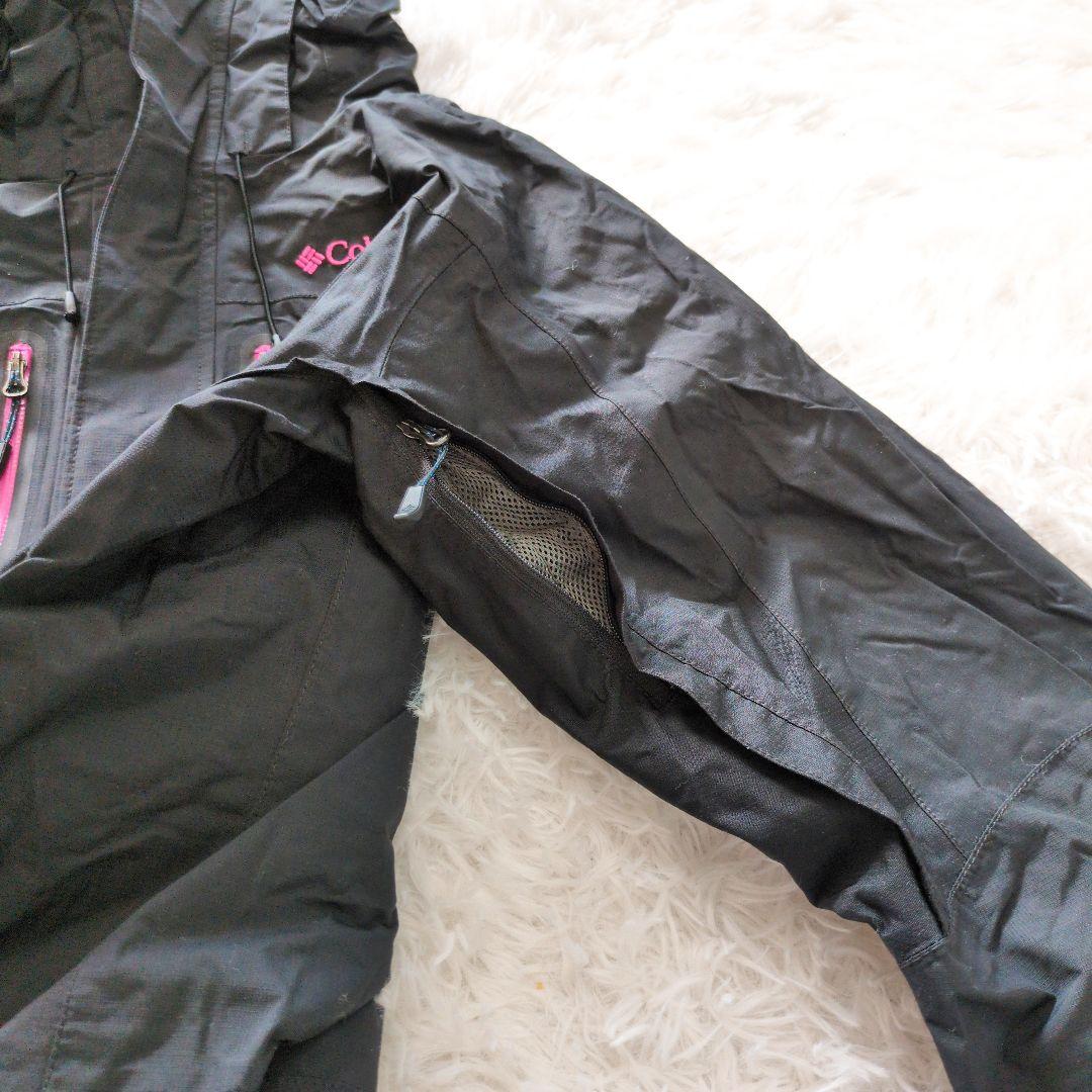 美品　コロンビア　スノボウエア　ジャケット　黒　ピンク　M　オムにテック6158