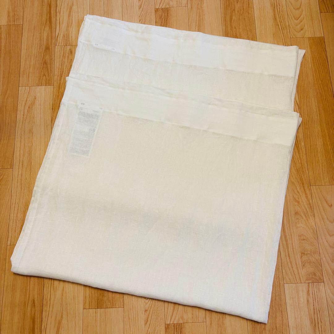 美品2枚1組【IKEA✴︎DYTÅGホワイト カーテン】麻100%145x250