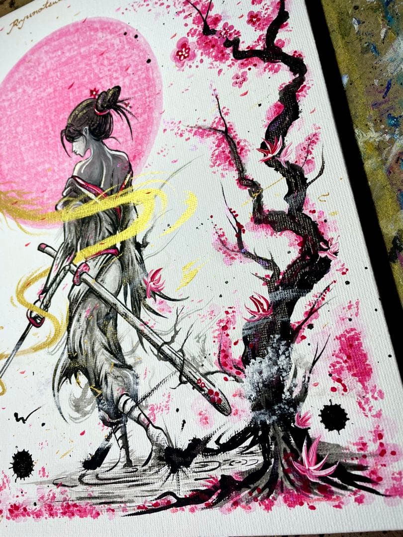 龍ノツカイ アクリル画 絵画 龍神 抽象画 開運絵画