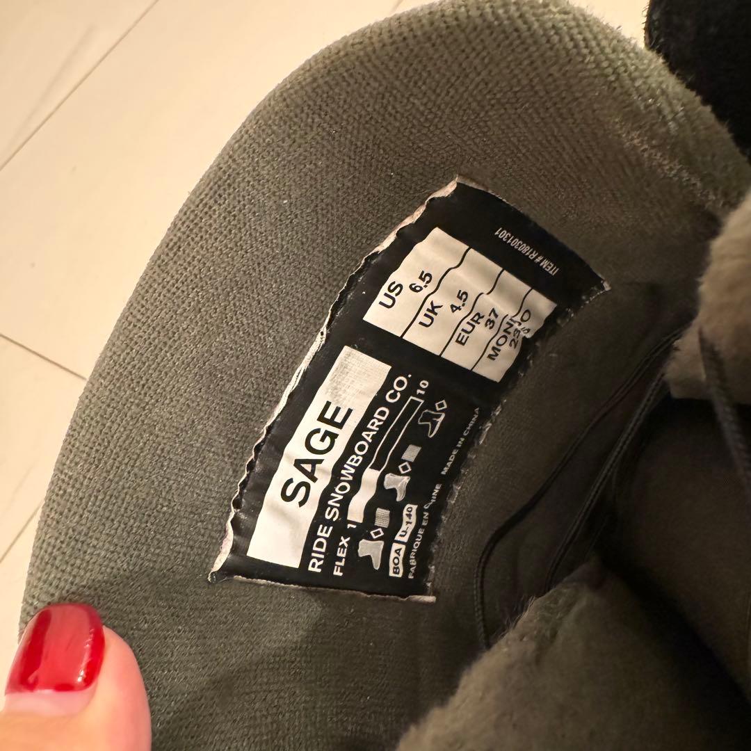 RIDE X SAGE 女性用スノーボードブーツBOA