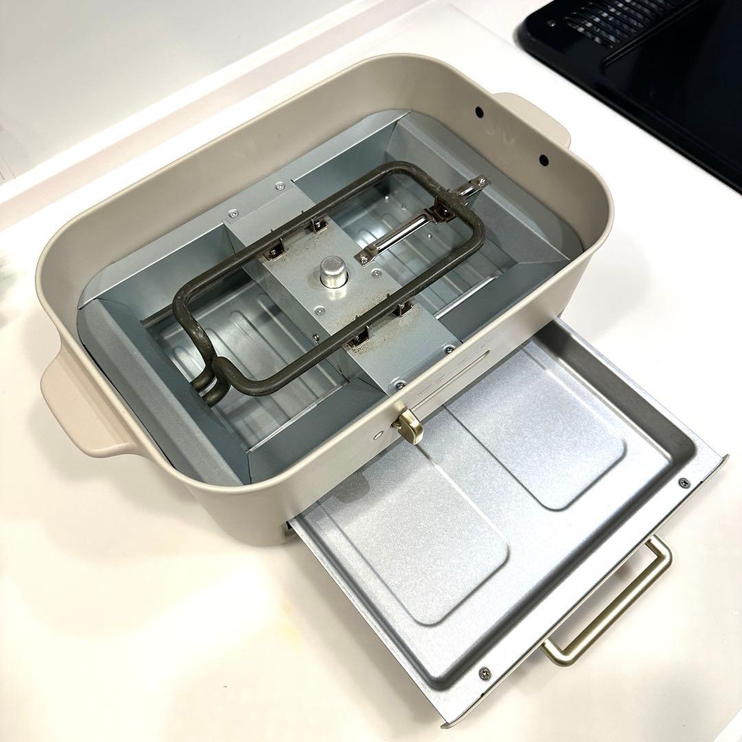 BRUNOコンパクトグリルホットプレート セラミックコート鍋セット グレージュ