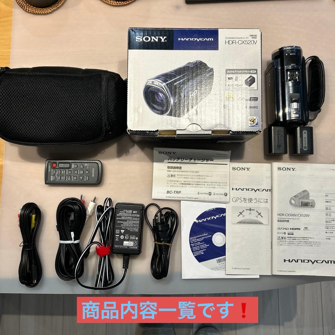 SONY ビデオカメラレコーダー（HDR-CX520V）