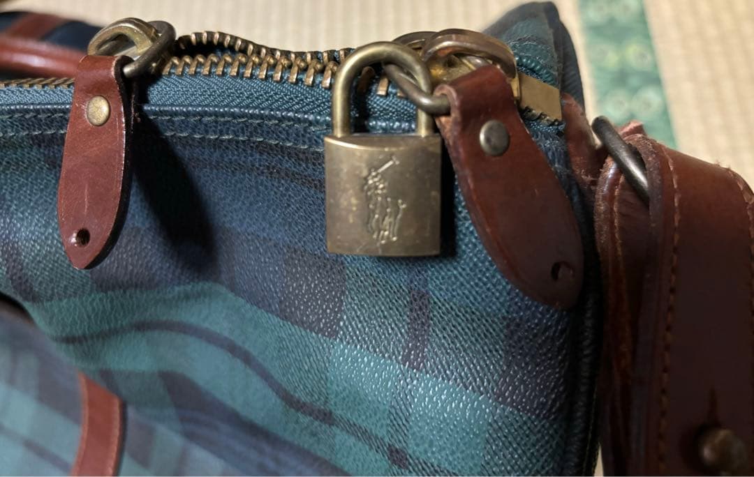 ラルフローレン　チェック柄ボストンバッグ