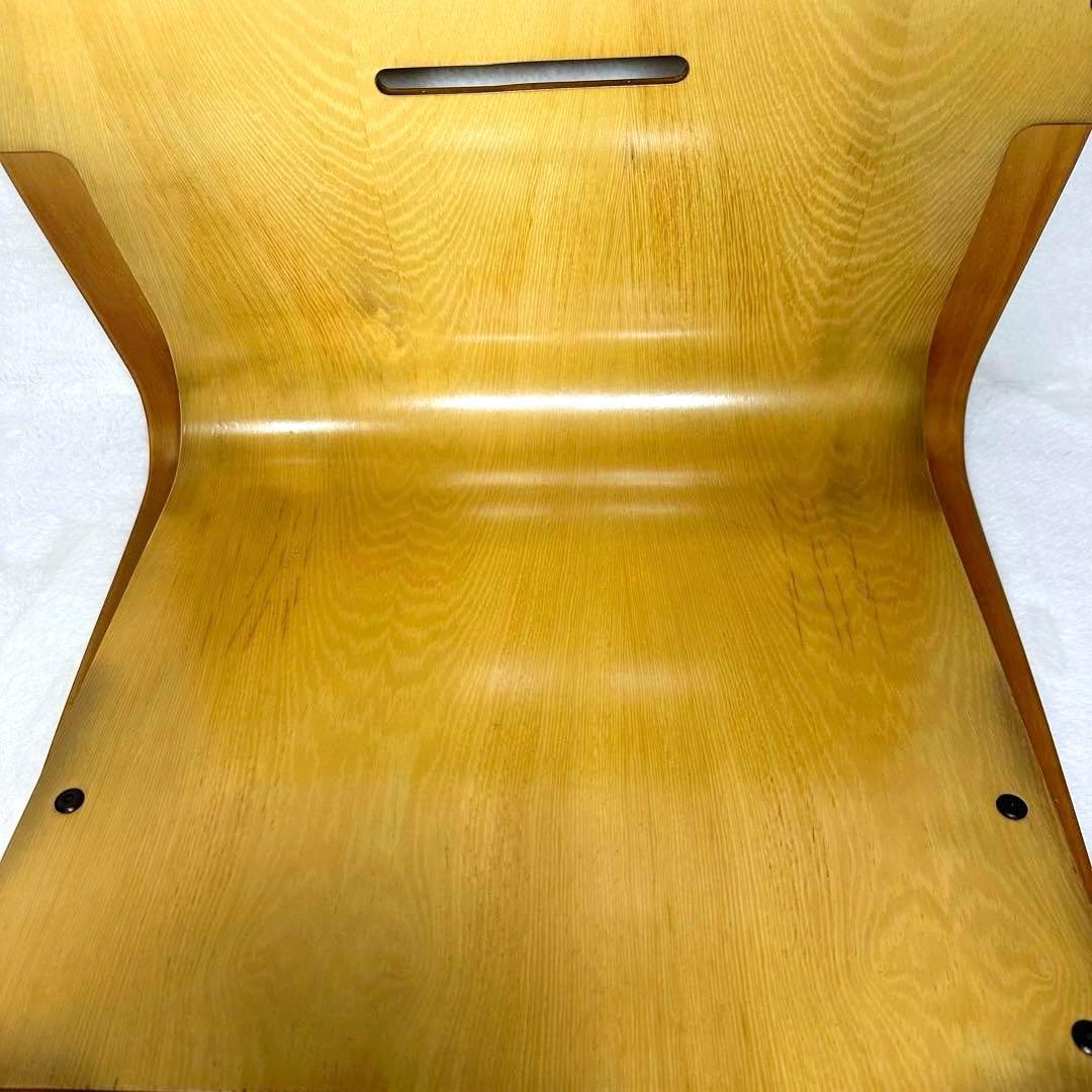 【ローチェア】腰痛防止　胡坐楽座椅子　新日本木工　曲木　低座椅子　希少　健康姿勢