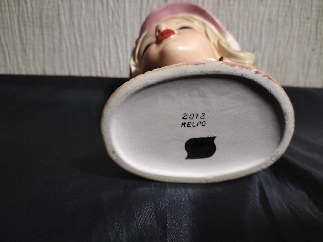Relpo（レルポ）陶器　花瓶　貴婦人　日本製　ヘッドベース ヴィンテージ