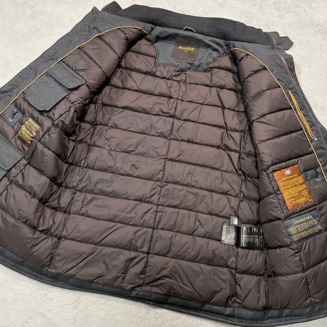 ムーレー　VERONA ダウンコート　カシミヤ混　グレー　56