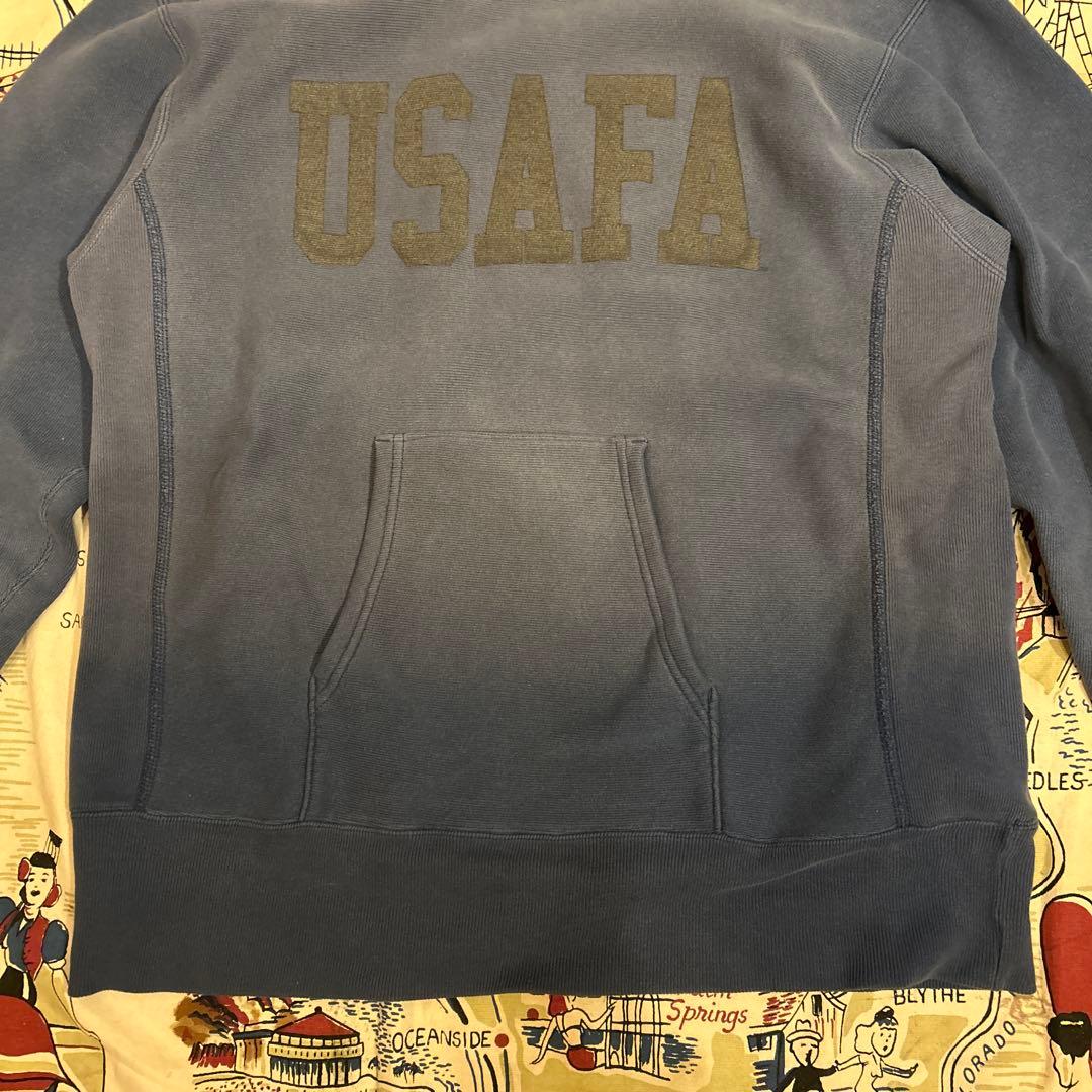 Champion USAFA スウェットパーカー L ネイビー フェード