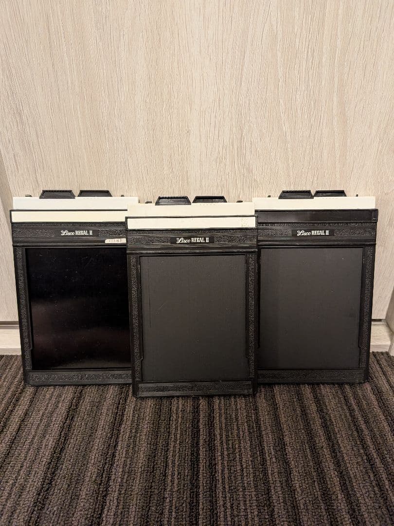 Lisco Regal II 4x5フィルムホルダー 元箱、保証書付&バラ計7枚