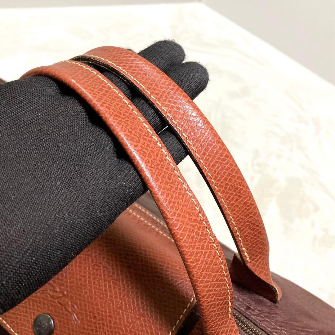 ロンシャン ルプリアージュ イクステンサブル ボストンバッグ 3way ブラウン