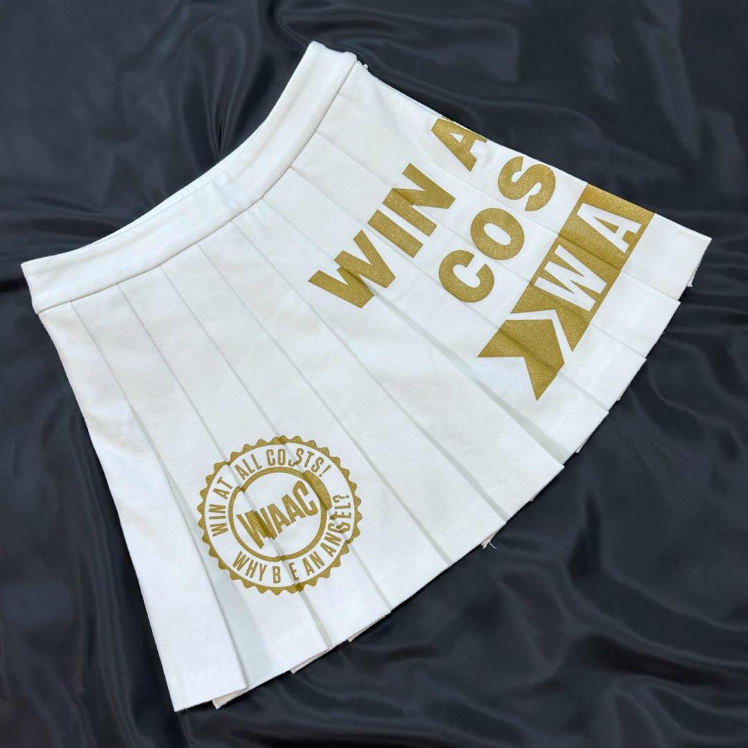 WAAC ワック ゴールドポイント プリーツキュロットスカート ポーチ付き