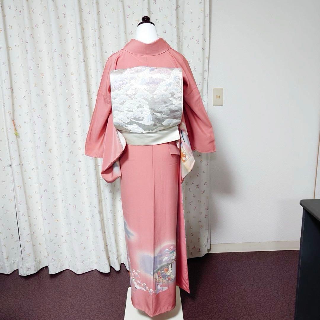 フ9999 未使用近い　美品　袷　正絹　友禅　訪問着　フルセット