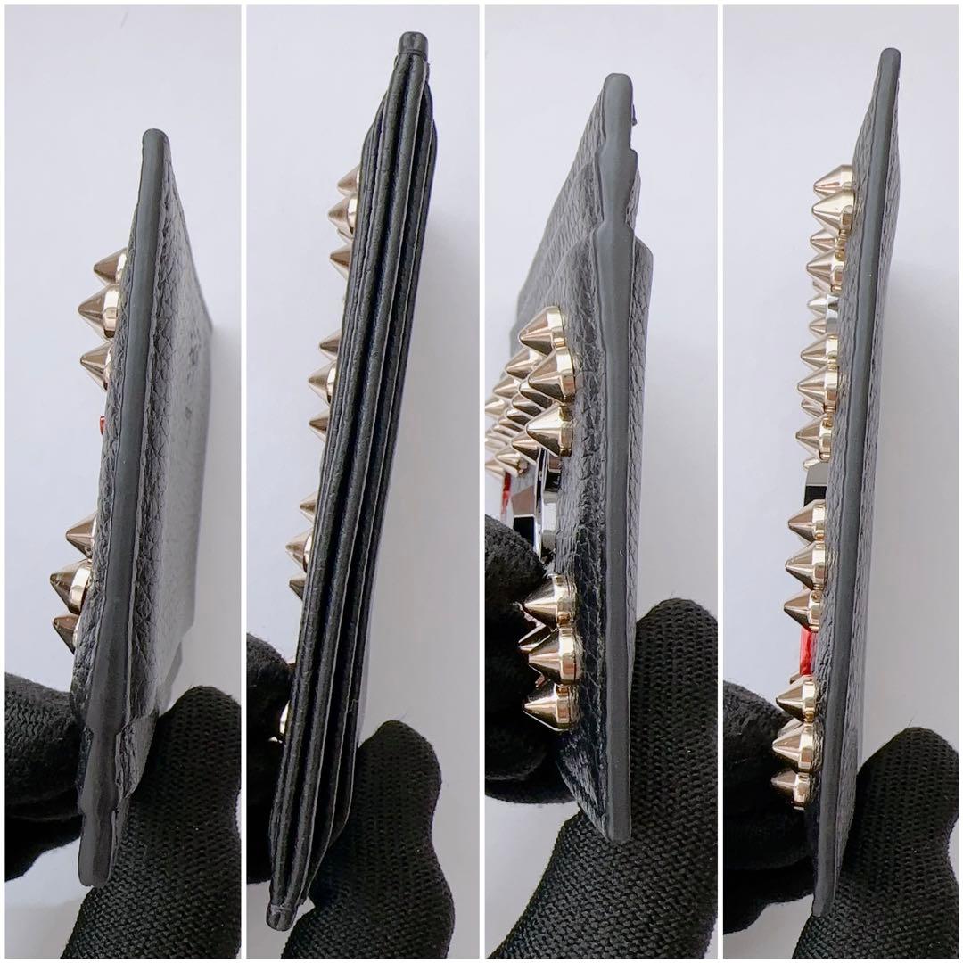 ルブタン　スパイクスタッズ　カードケース　カード入れ　定期入れ　ミニ財布　極美品