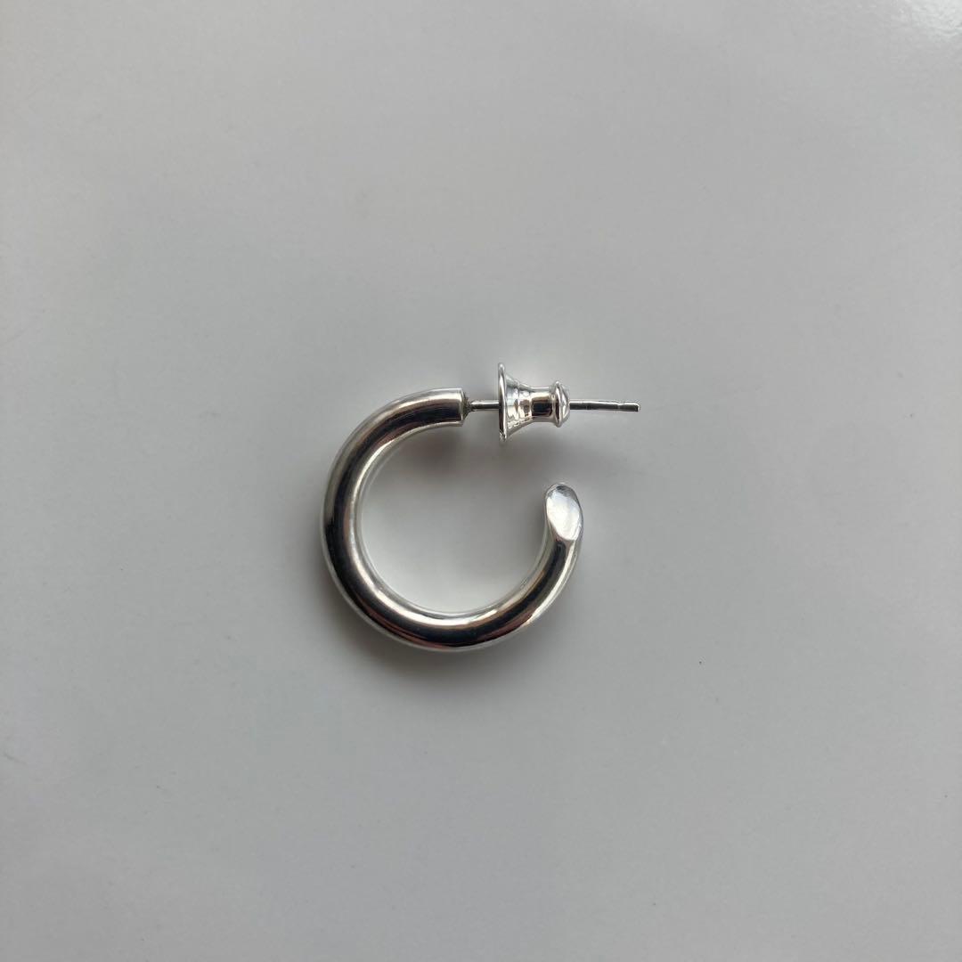 新品 【 3mm×18mm 】両耳用 シルバー925 フープピアス