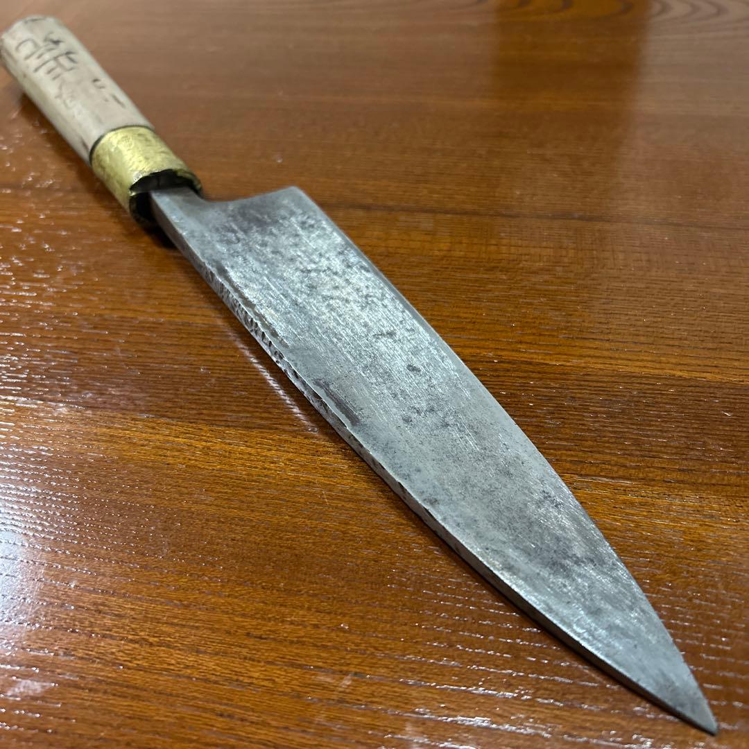 出刃包丁 堺正元作 全長34cm刃20cm重約287g厚約8mm ★送料無料