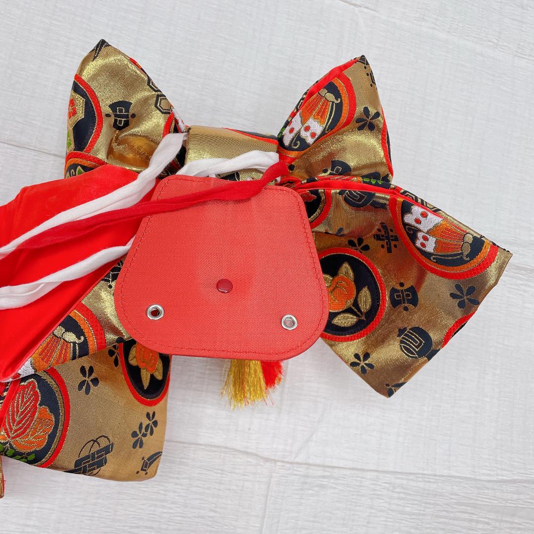 Ｙ★3464★ 女の子 七五三 飾り帯　はこせこセット 草履 女児 帯