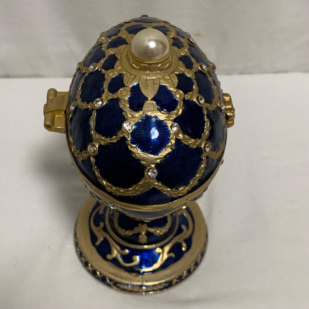 KRISCHERCO ジュエリーケース オルゴール付き ヴィンテージ品　ブルー