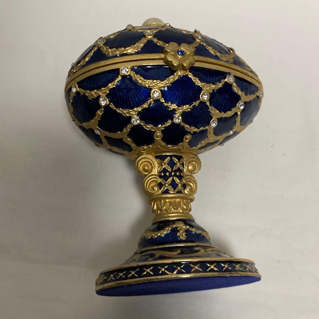 KRISCHERCO ジュエリーケース オルゴール付き ヴィンテージ品　ブルー