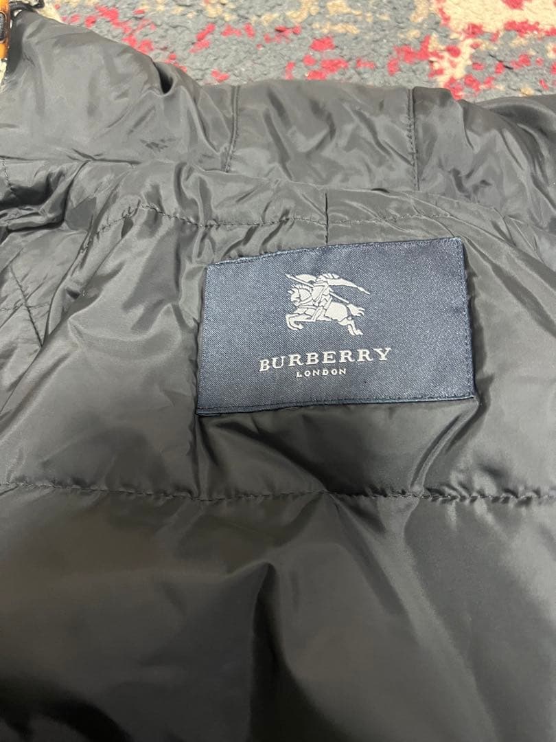 美品　バーバリー　ウール　フード付き　ロゴ　コート　大きいサイズ
