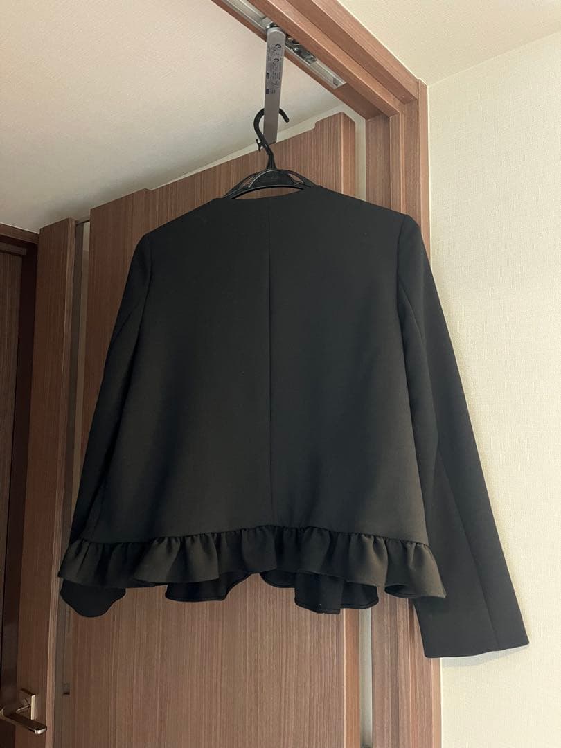 YOKOCHAN ラッフルフロントノーカラージャケット/36