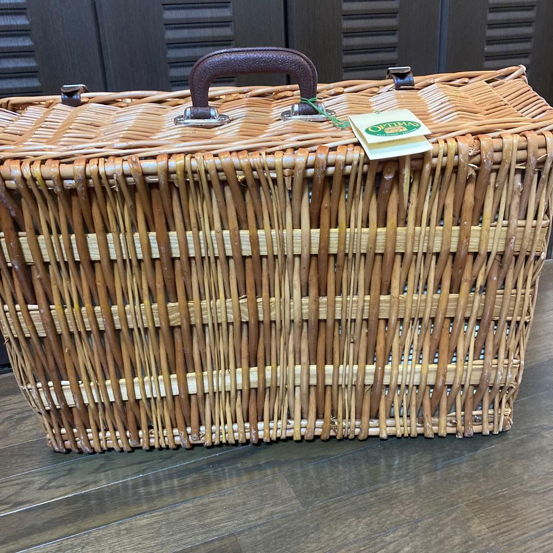未開封 英国製 ピクニックバスケット OPTIMA ヴィンテージ 4人用