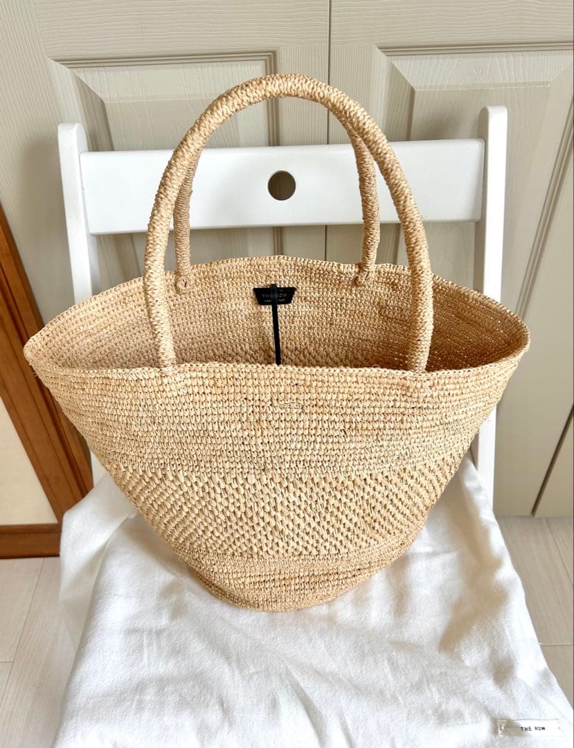 【値下げ】THE ROW カゴバッグ Emilie ラフィアバッグ　美品