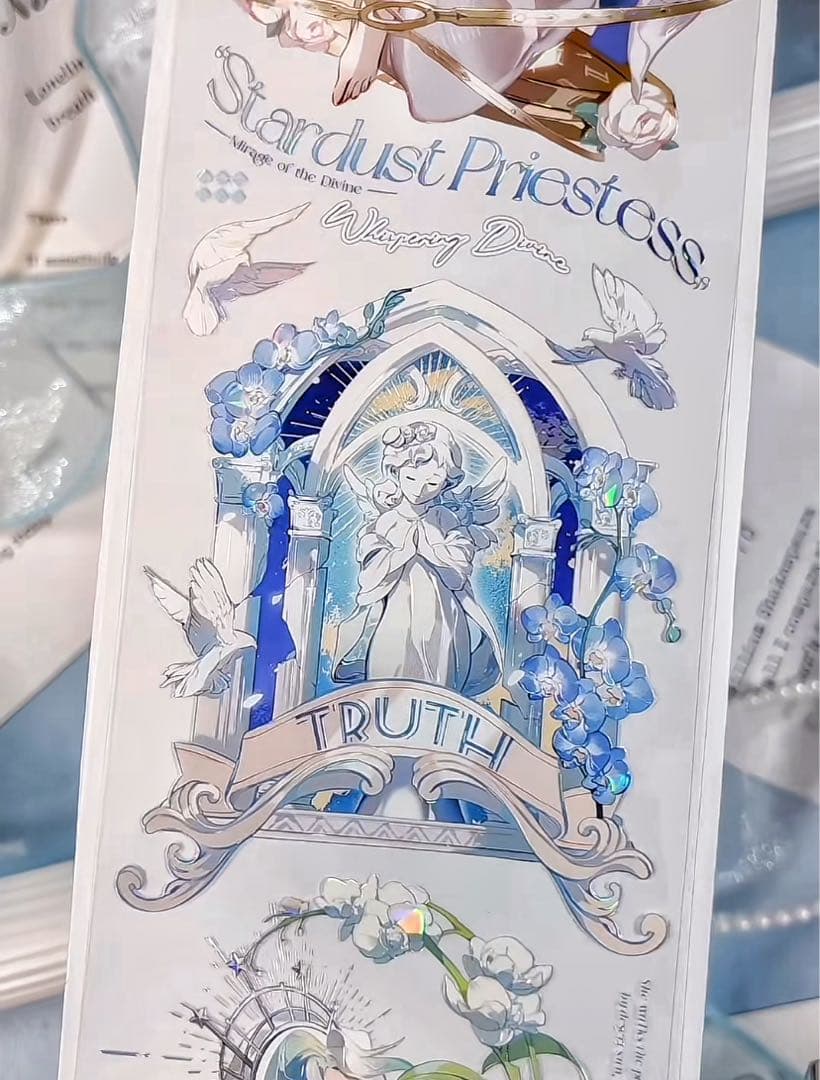 【9468】海外　マステ3/5/巻　貝殻光マスキングテープ　天使　女の子　人物系