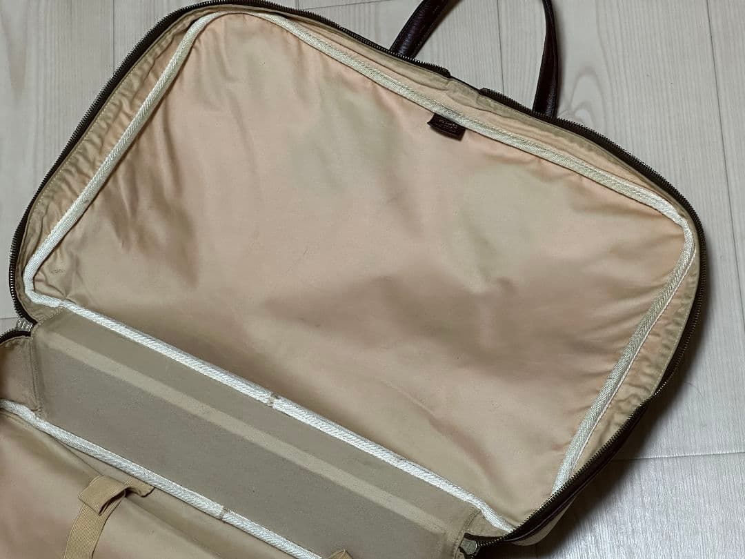 HERMES ヴィクトリア50 ボストンバッグ ベージュ