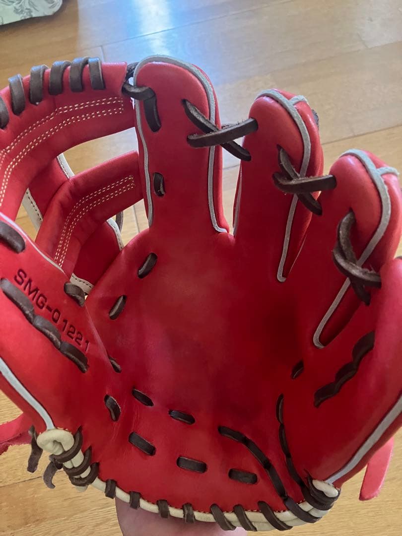 犬*叉様 赤色 軟式グローブ SMG-01221