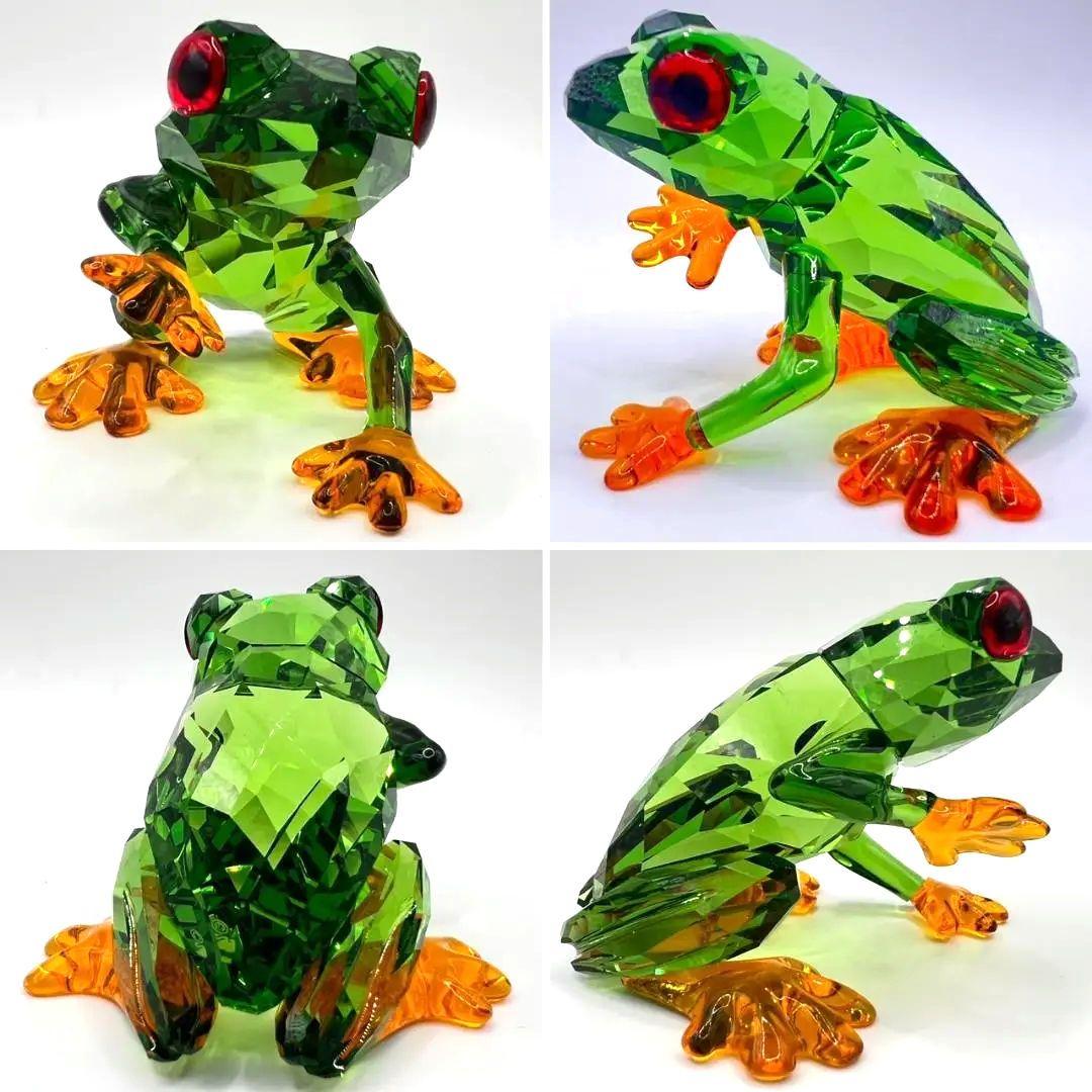 希少 元箱付☆スワロフスキー FROGS フロッグ カエル ミラー台座付
