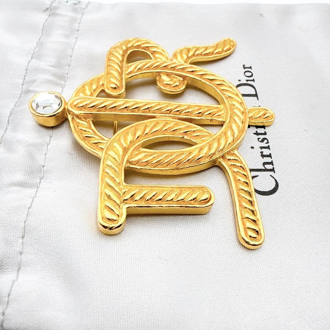 2967-2 ✨Dior　ブローチ　CD　ロゴ　希少　刻印
