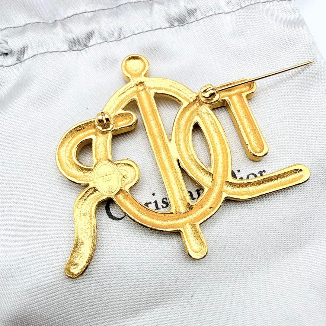 2967-2 ✨Dior　ブローチ　CD　ロゴ　希少　刻印