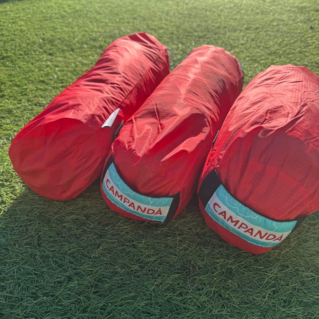 希少 テンマクデザイン　パンダテント レッド タープセット