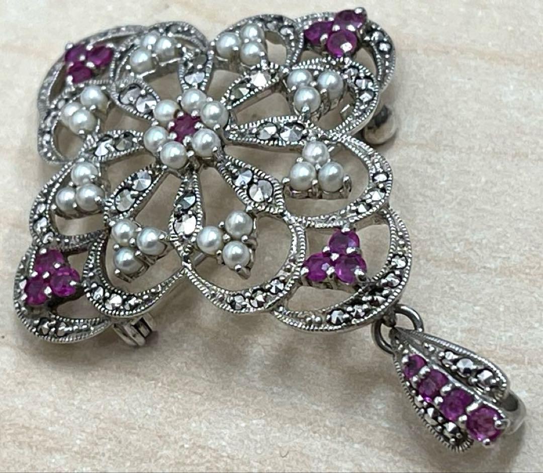 ⭐️SILVER シルバー ブローチ ペンダント イヤリング セット レディース