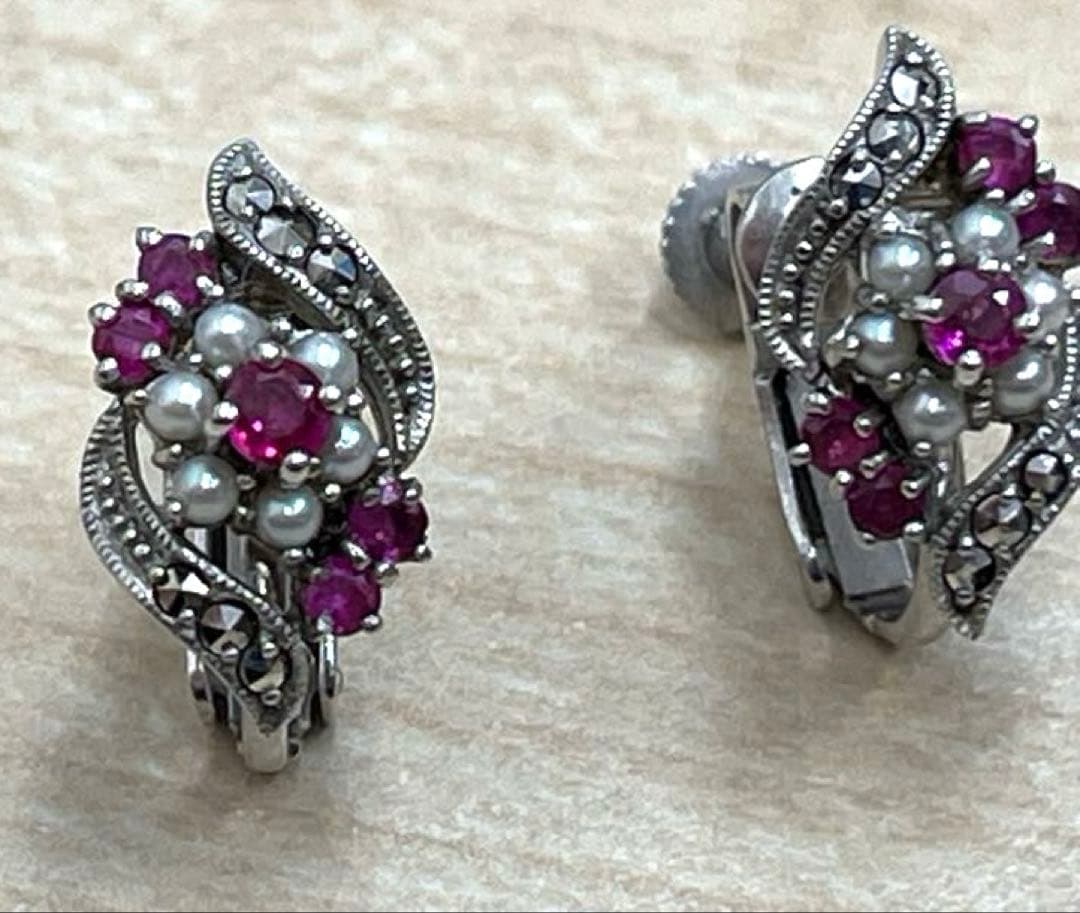 ⭐️SILVER シルバー ブローチ ペンダント イヤリング セット レディース