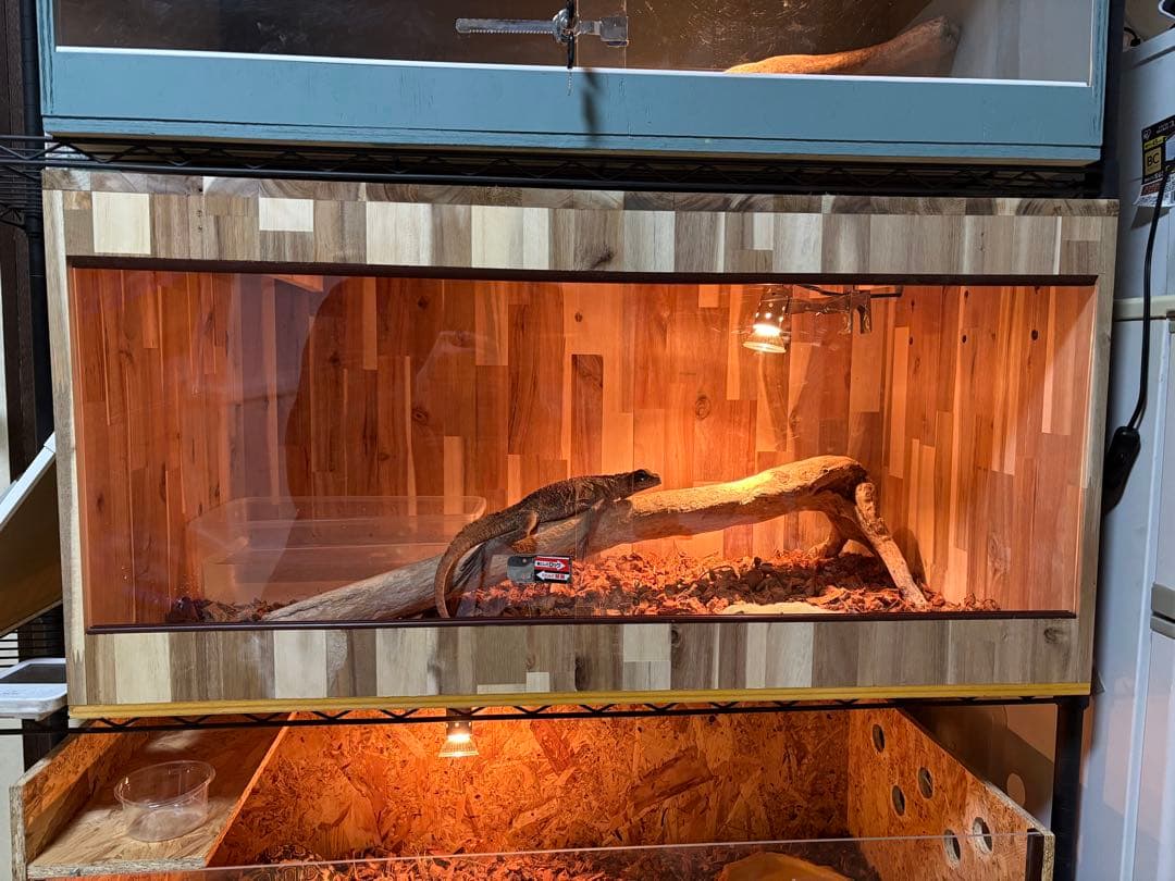 爬虫類ケージ　アカシア材　90×45×45 飼育　ケージ　ペット　小動物　ケース