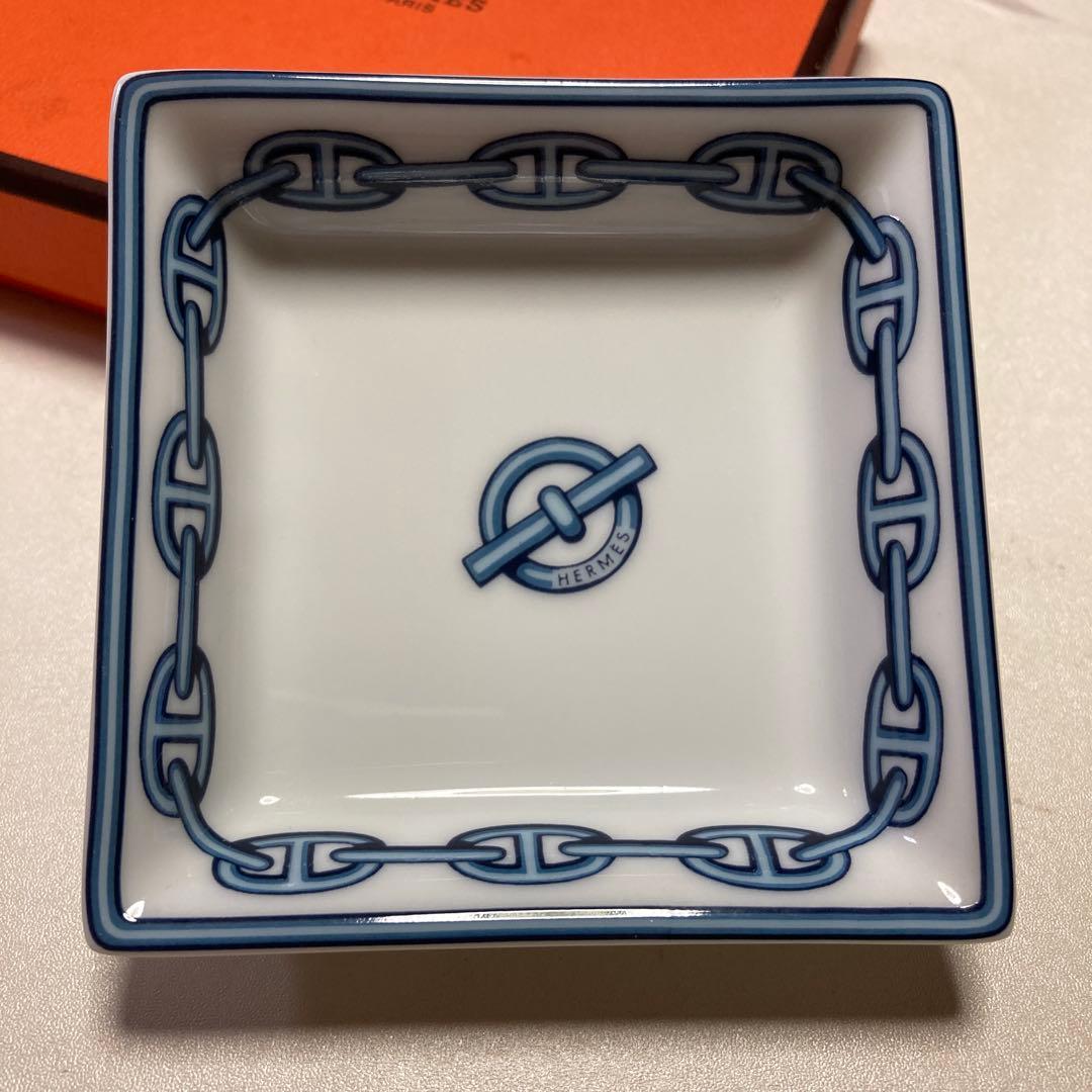 希少　エルメス　シェーヌダンクル　スクエア　ミニプレート　 小物入れ