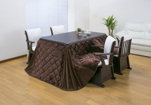 〇ダイニングこたつフルセットテーブル＋布団＋チェア　幅135cm