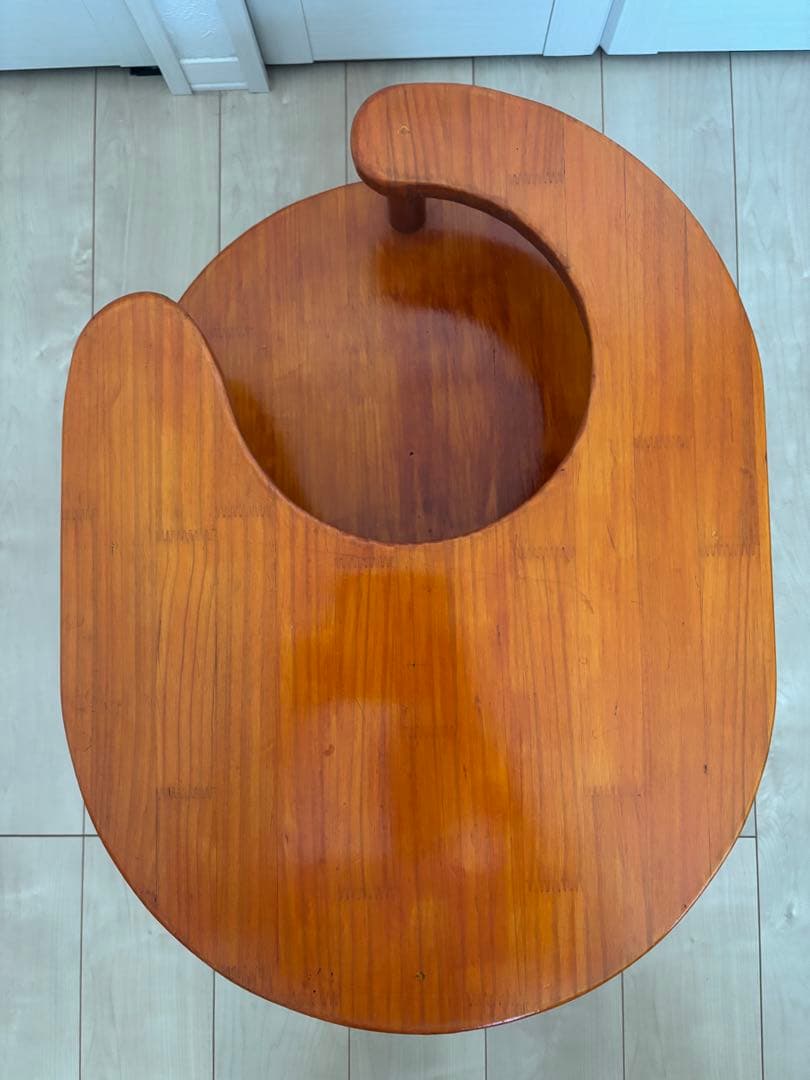 【希少】日光杉並木デザイン 木製ポットワゴン