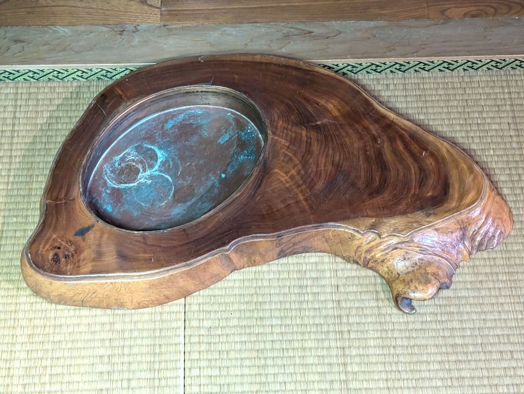 手火鉢　1枚板くり抜き　古道具　 骨董品　アンティーク　レトロ