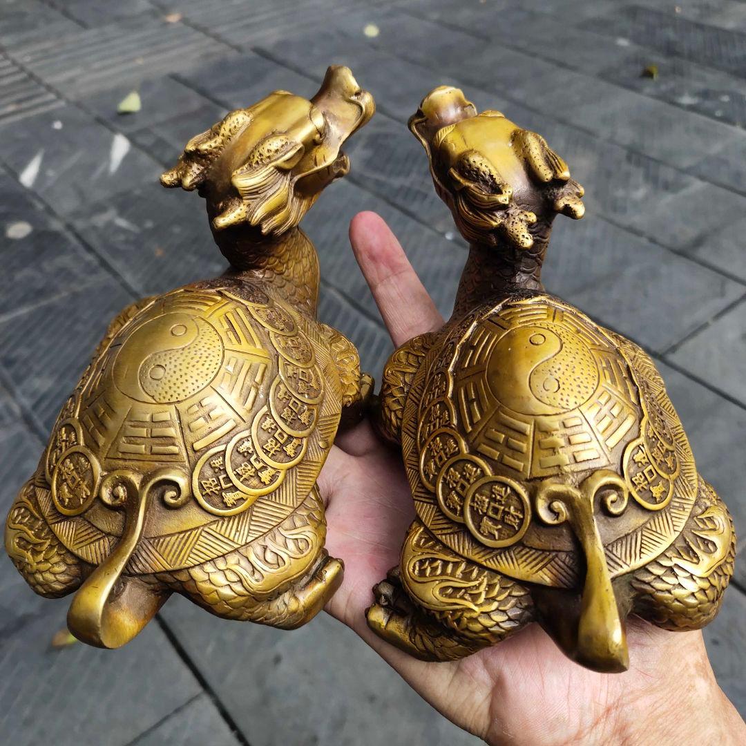 ゴシップ竜亀 装飾品 現代工芸品 美術品 置物