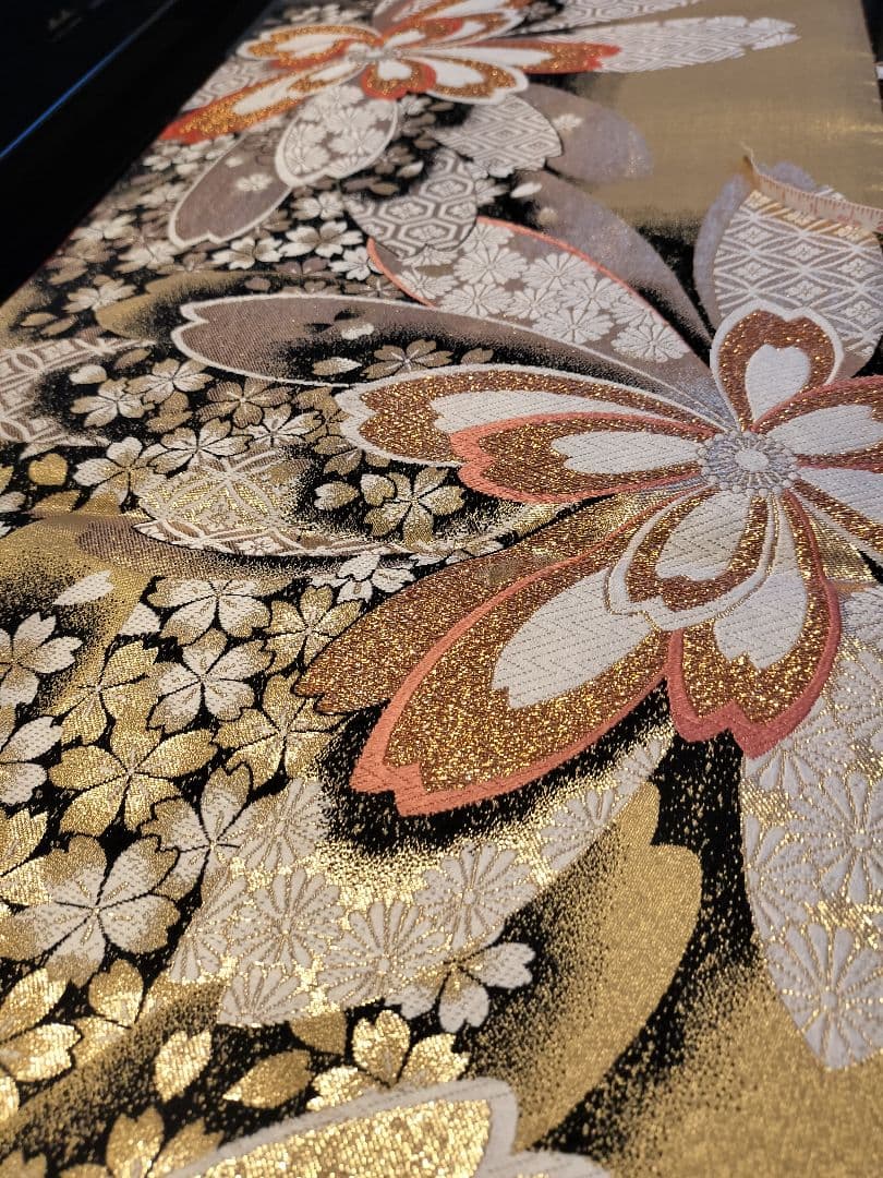 とのちゃんのママA728高級‼️ひな祭り‼️袋帯テーブルランナー2m