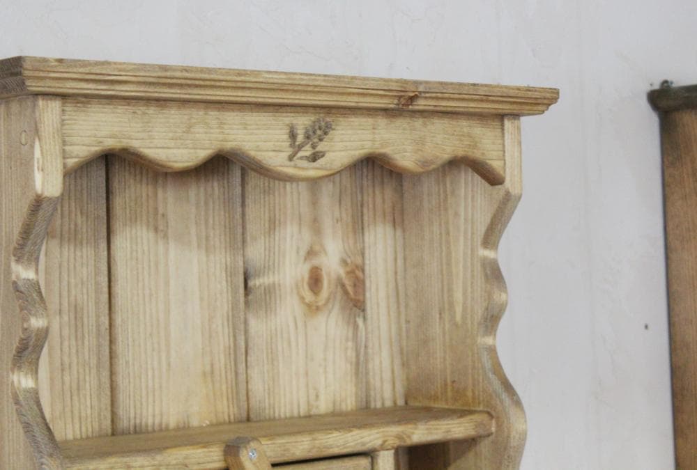 ハンドメイド　麦穂のティッシュシェルフ タオルホルダーつき