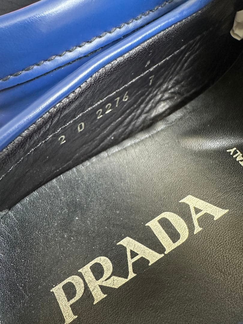 値下げ　PRADA ネイビー モカシン　ドライビングシューズ