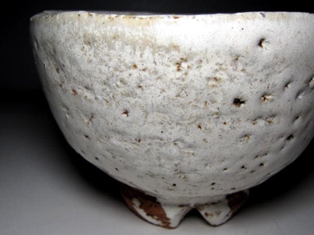 人間国宝 十一代 三輪休雪 白萩茶碗 「清香」 表千家十四代 而妙斎花押　e90