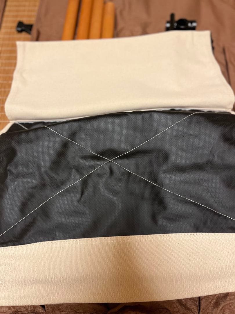 Hangout北欧風ホワイトキャンバス折りたたみチェア2脚セット　キャンプ