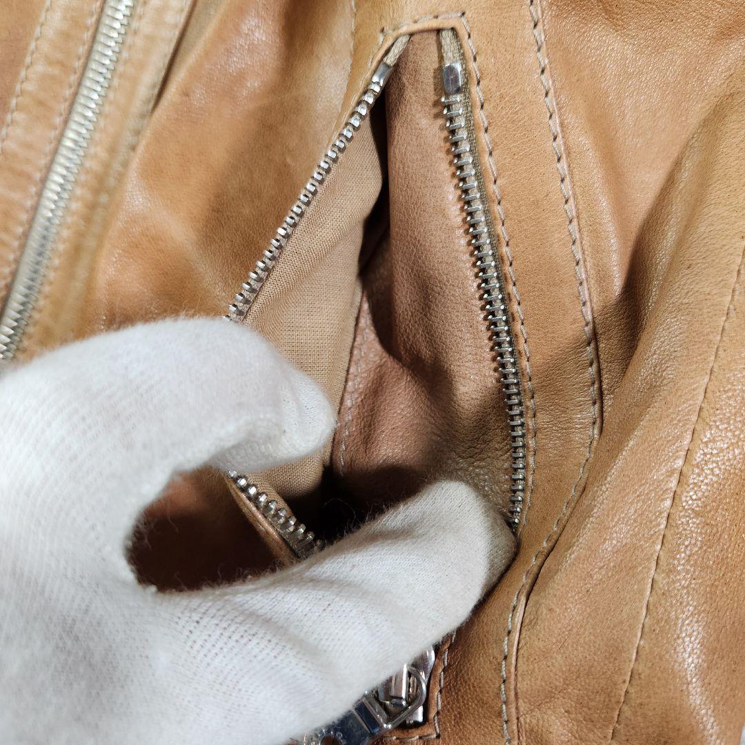 入手困難 ドルチェ&ガッバーナ シングルライダース レオパード柄 羊革 L