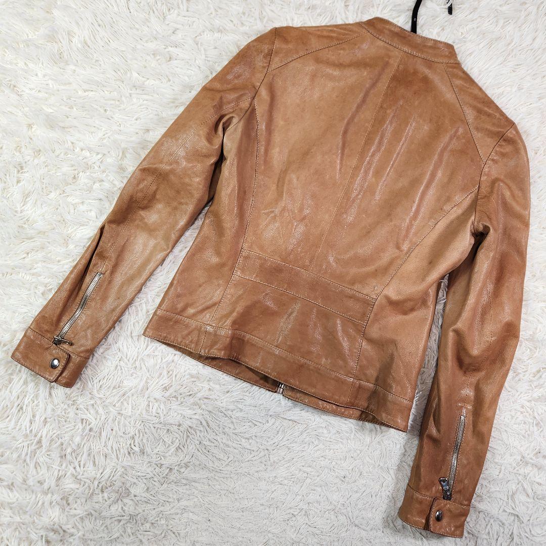 入手困難 ドルチェ&ガッバーナ シングルライダース レオパード柄 羊革 L