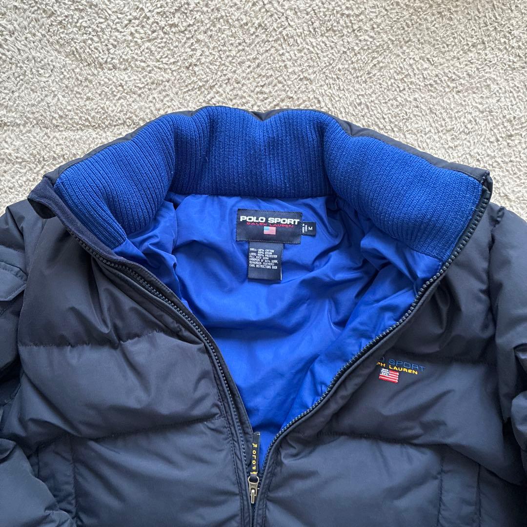 90's POLO SPORT ダウンジャケット ポロスポ　ダウン　古着　星条旗