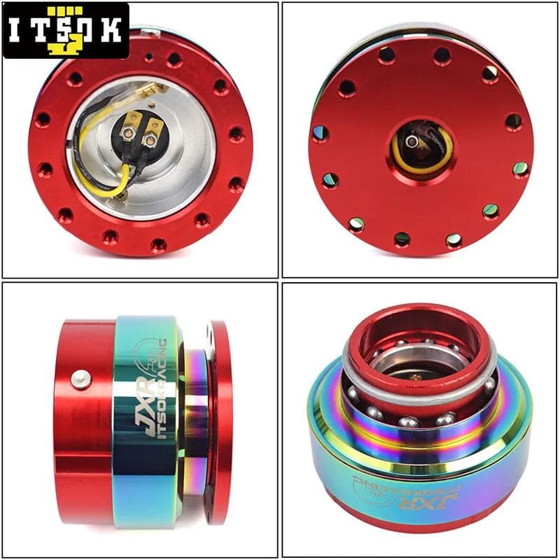 赤 レッド クイックリリース レンチン音 鳴る Ding ステアリングボス